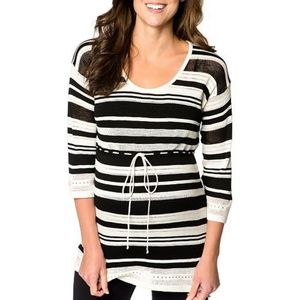 Motherhood Maternity Pointelle-Knit Tunic Sweater